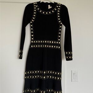 MICHAEL Michael Kors Black Dress with Gold Details